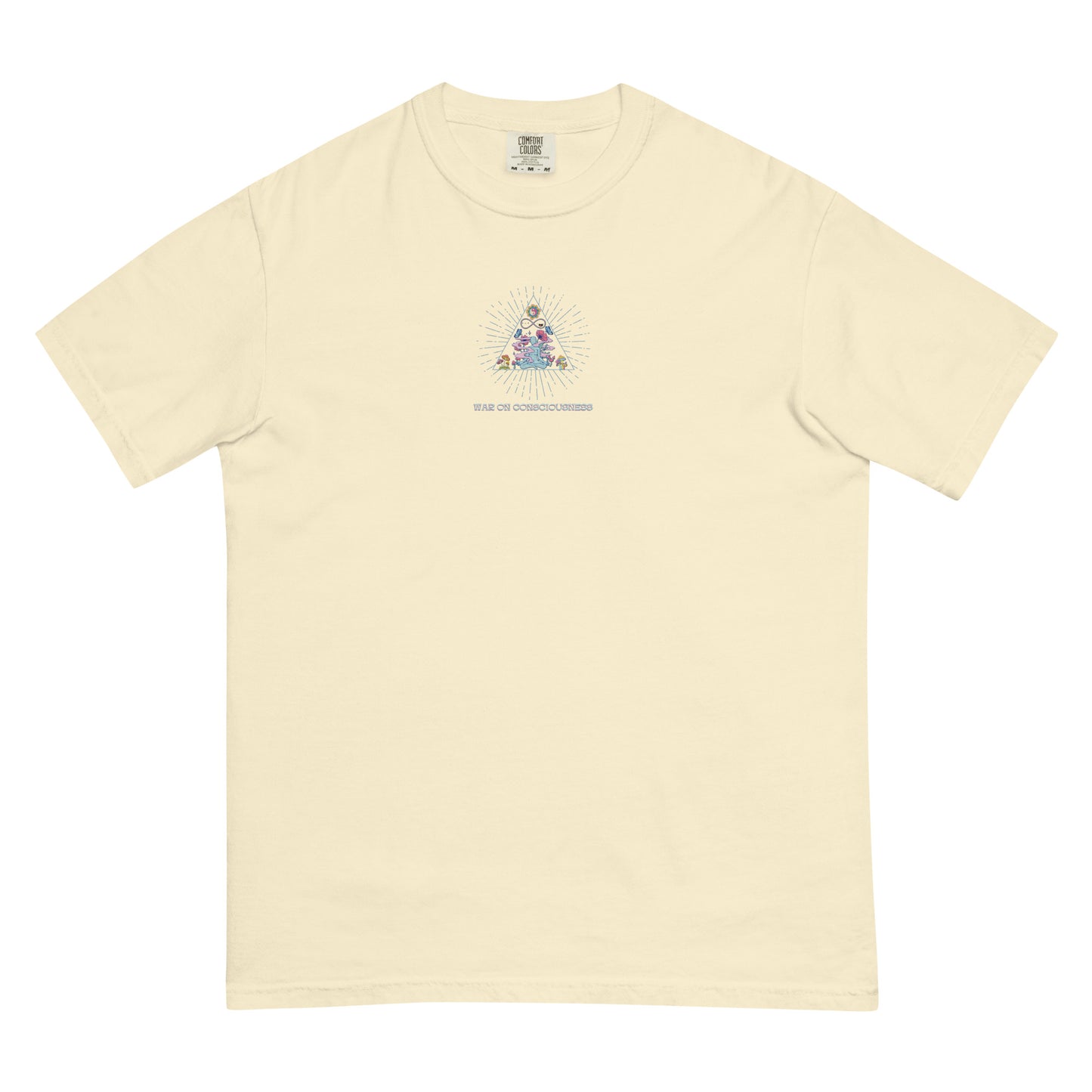 Embroidered ‘War On Consciousness’ - Unisex Heavyweight T-shirt